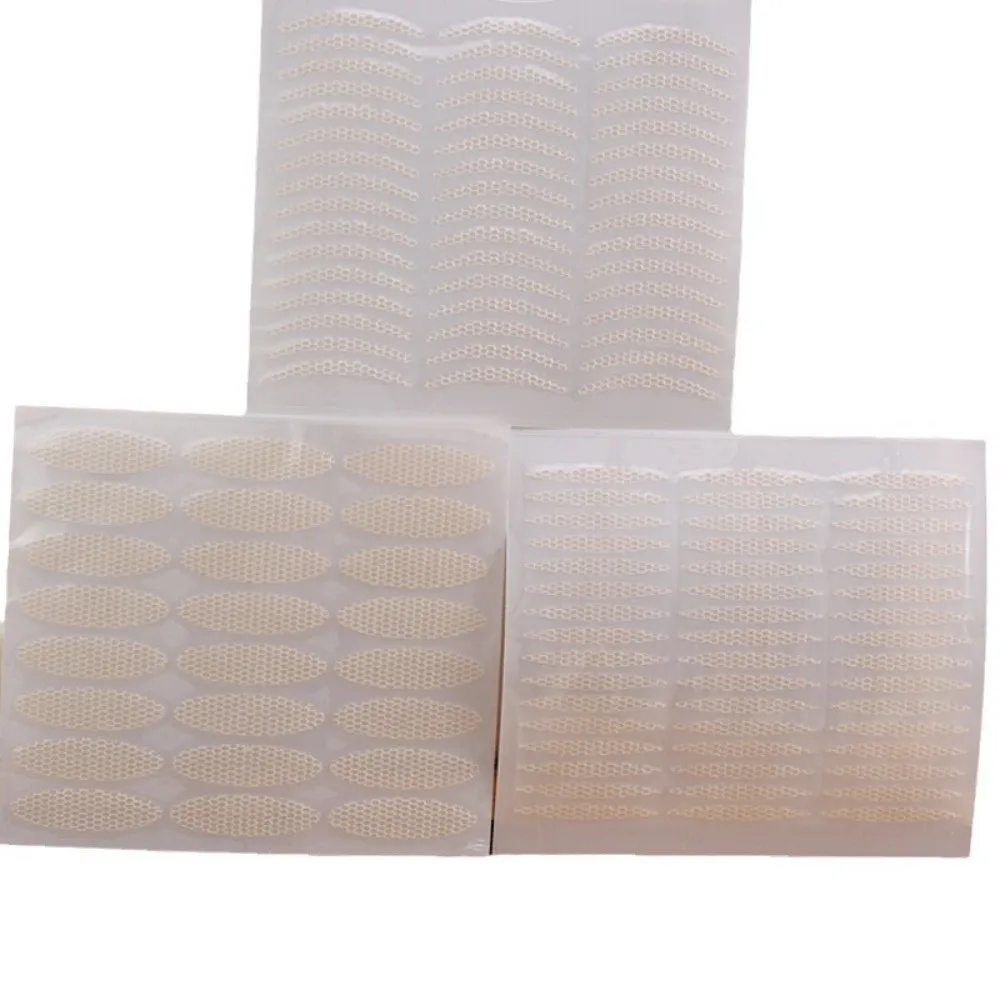 Breathable Mesh Lace Eyelid Tape Waterproof Long Lasting Invisible Eyelid Tape Self Adhesive Clear Beige Eye Lifting Stickers