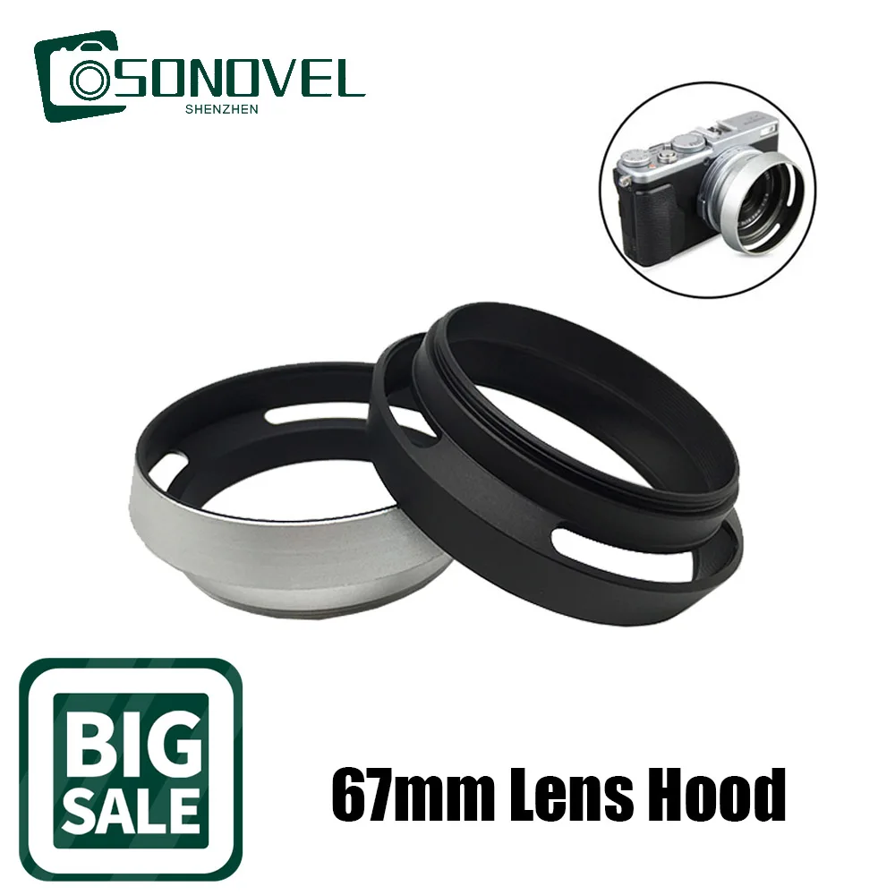 67mm Metal Camera Lens Hood Wide-Angle Lente Protector Cover For Nikon Sony Fujifilm Pentax Canon Eos 1300D 800D 760D 750D 700D