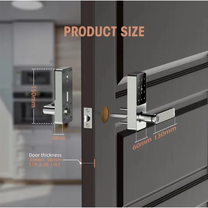 Keyless Wifi Cerradura Serrure Inteligente Digital Card Fingerprint Password Electric Mortise Key Interior App Smart Door Locks