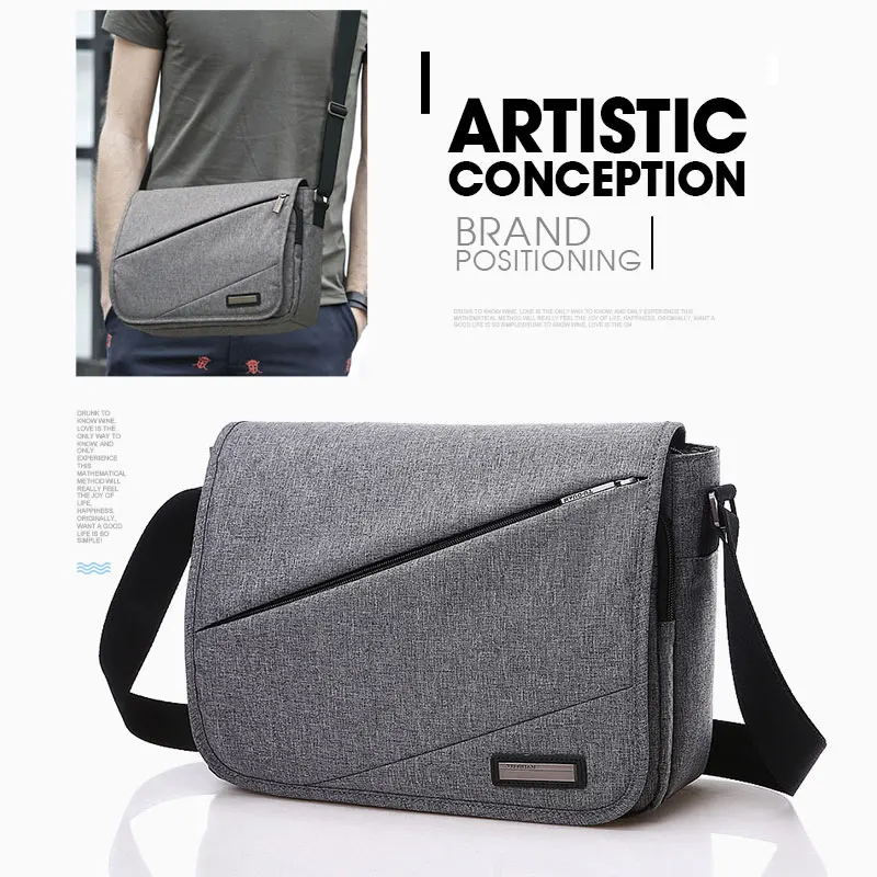 Brand Fashion Casual Men Shoulder Bags Male Daily Square Satchel Travel High Quality Crossbody Bags for Boy image 5