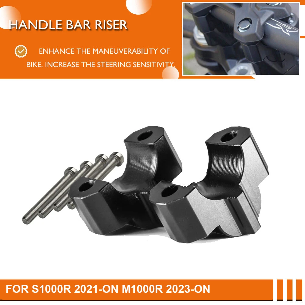For S1000R 2021 2022 Motorcycle Accessories CNC Handlebar Riser Clamp Adapter HandleBar Risers For S1000 R 2023 2024 2025 M1000R