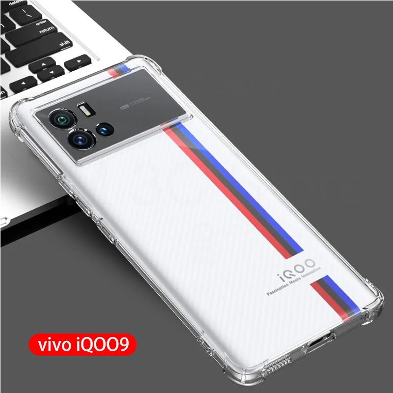

Transparent Cases For vivo iQOO 9 Pro Clear Shockproof Phone Case For iQOO 8 9 Pro 7 Soft TPU Camera Lens Protective Cover Capa