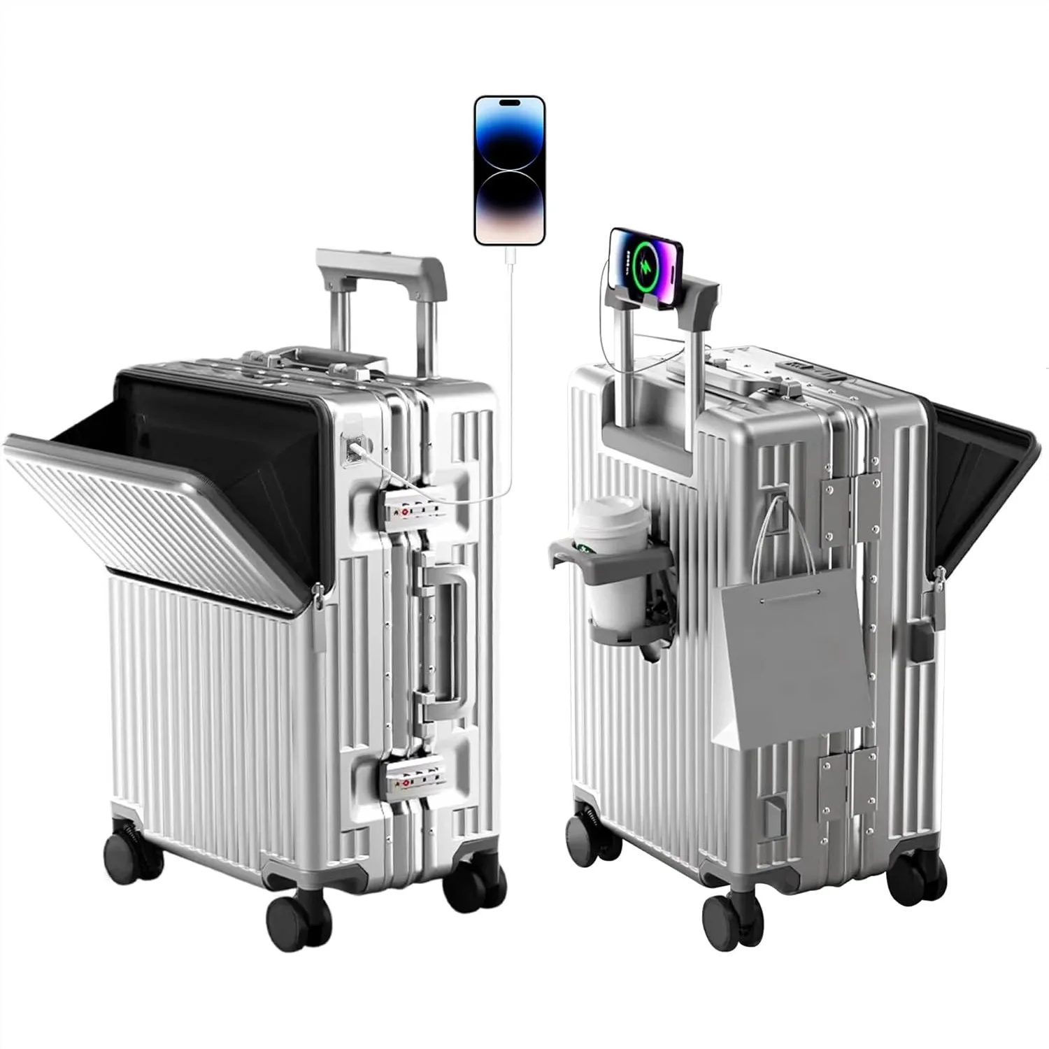 

Hardside Carry-On Luggage with Spinner Wheels, 20 Inch Expandable Suitcase for Travel, Lightweight 9.7 lbs