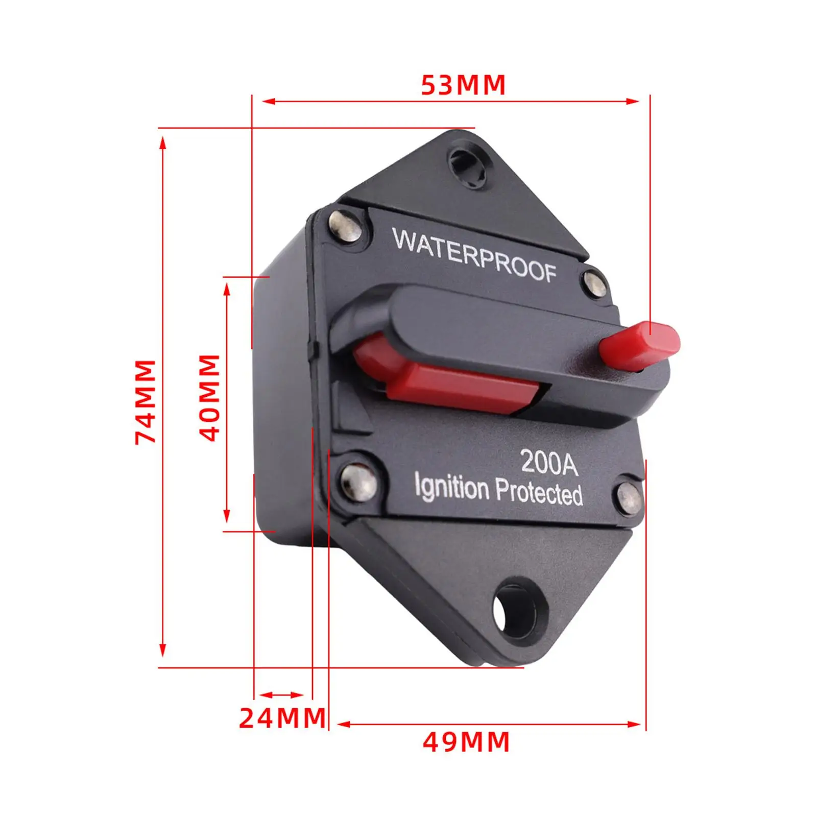 Circuit Breaker with Manual Reset Button, , High Performance, Premium Waterproof Fuse Inverter for RV Trailer Truck