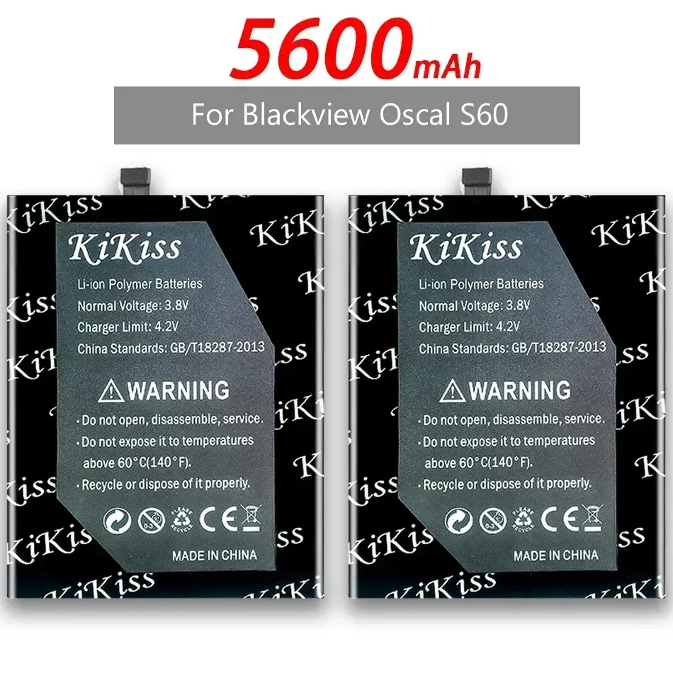 Аккумулятор KiKiss с новой датой производства для Blackview Oscal S60, 5600 мАч, длительное время ожидания для Blackview Li 616077 HTT