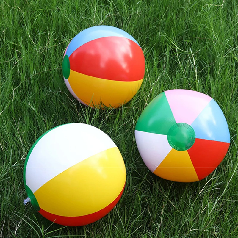 Bolas inflables de PVC de 6 colores para niños, juguetes para niños, playa, piscina, deportes al aire libre interactivos, juegos acuáticos, regalos