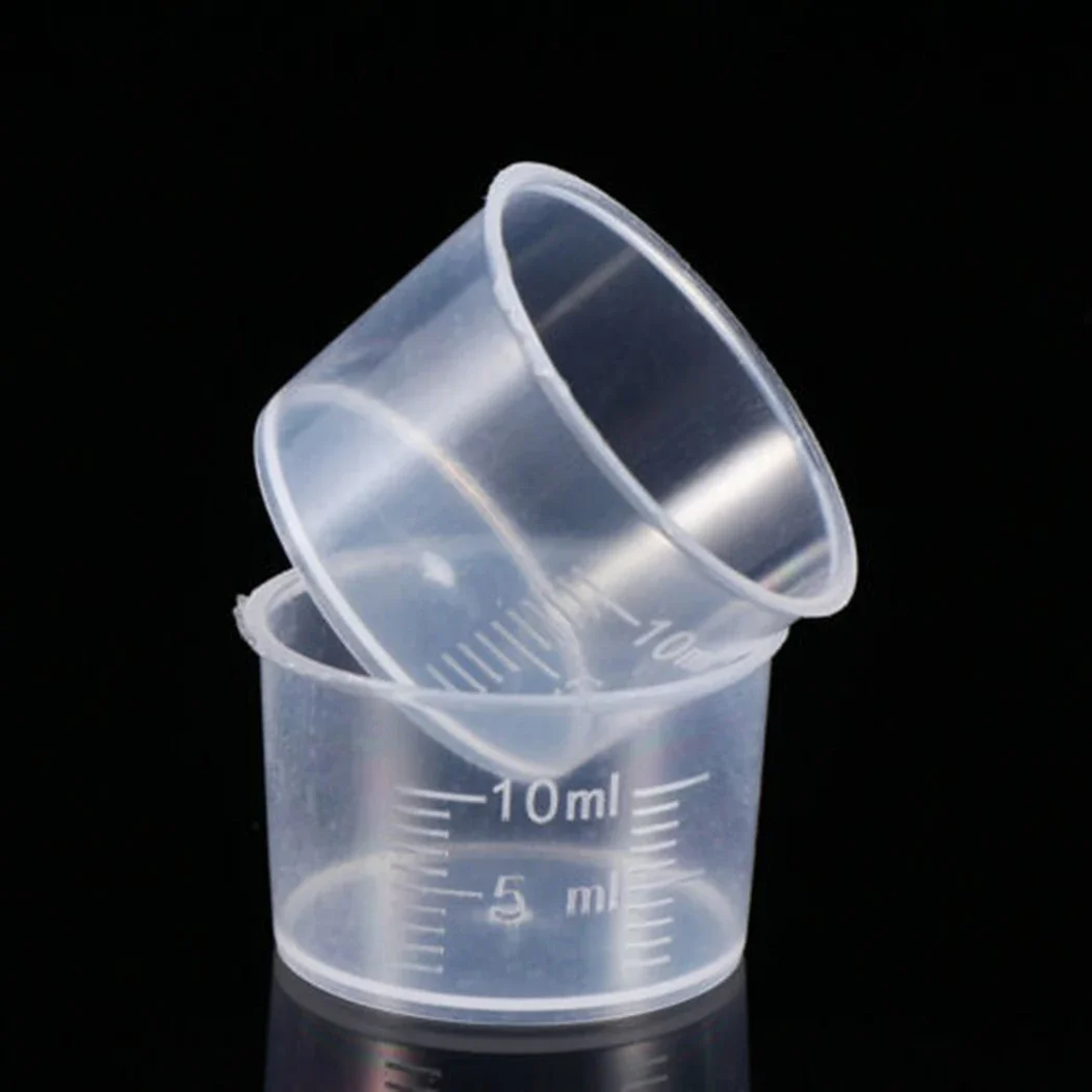 Store Cups Measuring Cup Pharmacy Plastic Samples Small Transparent 10ml 2.2g Piece 50pcs Cups Height 22mm Kitchen