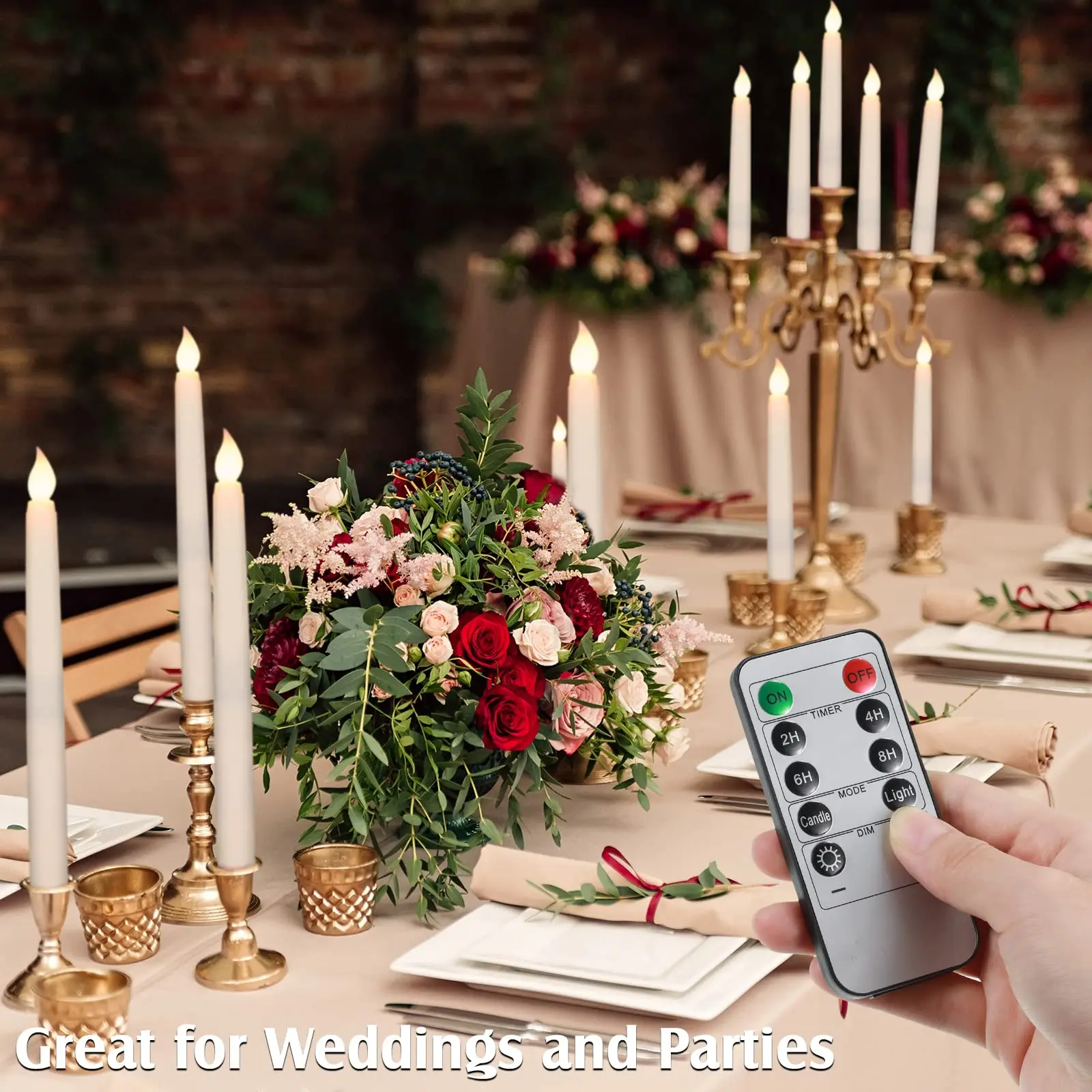 

12-120 шт. беспламенные конические свечи, светодиодная мерцающая свеча, свеча на батарейках с пультом дистанционного управления и таймером для свадьбы, рождественского деко