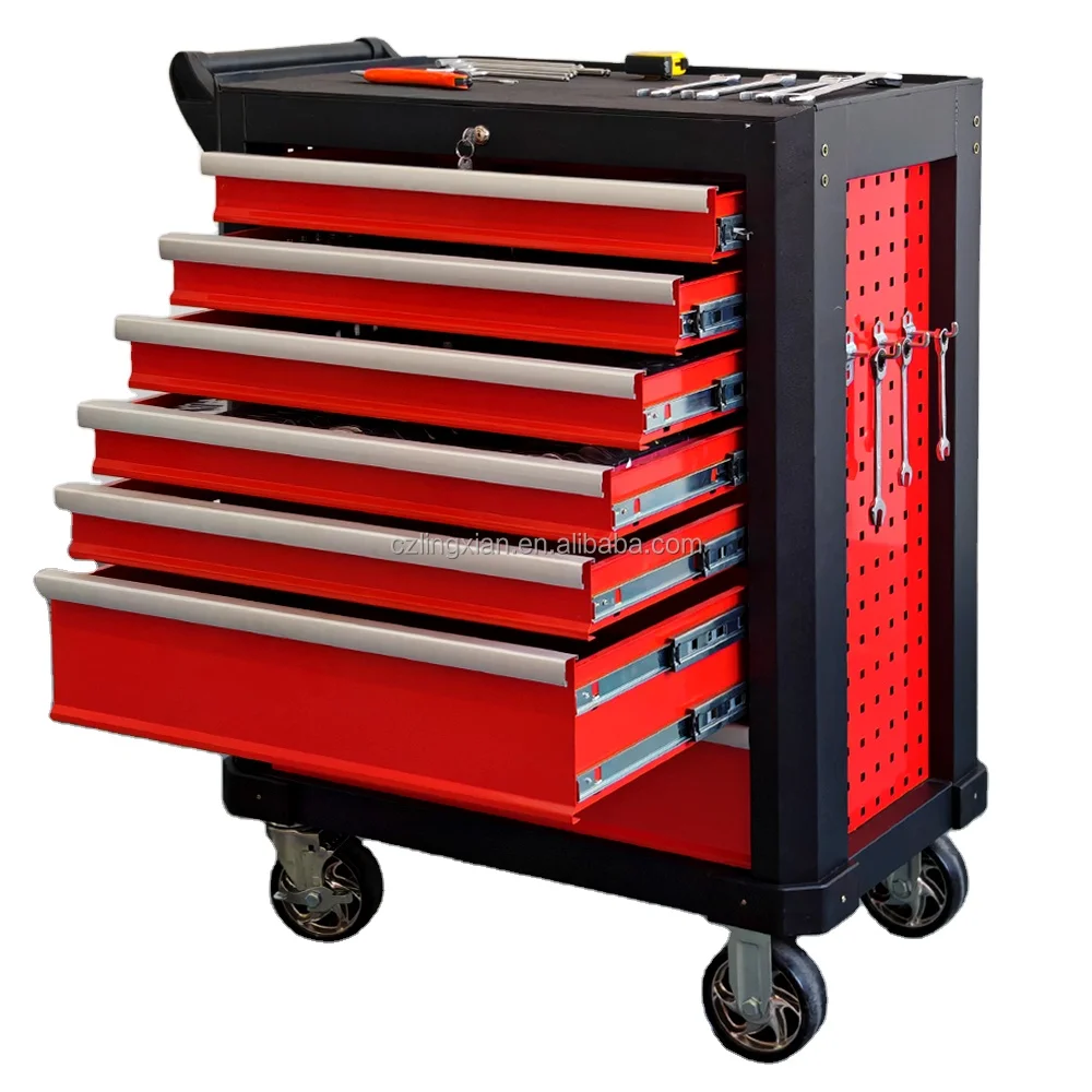 EU Factory Customization 7 Drawer Storage Cabinets Garage Metal Tool Cabinets Heavy Duty Workshop On Wheels