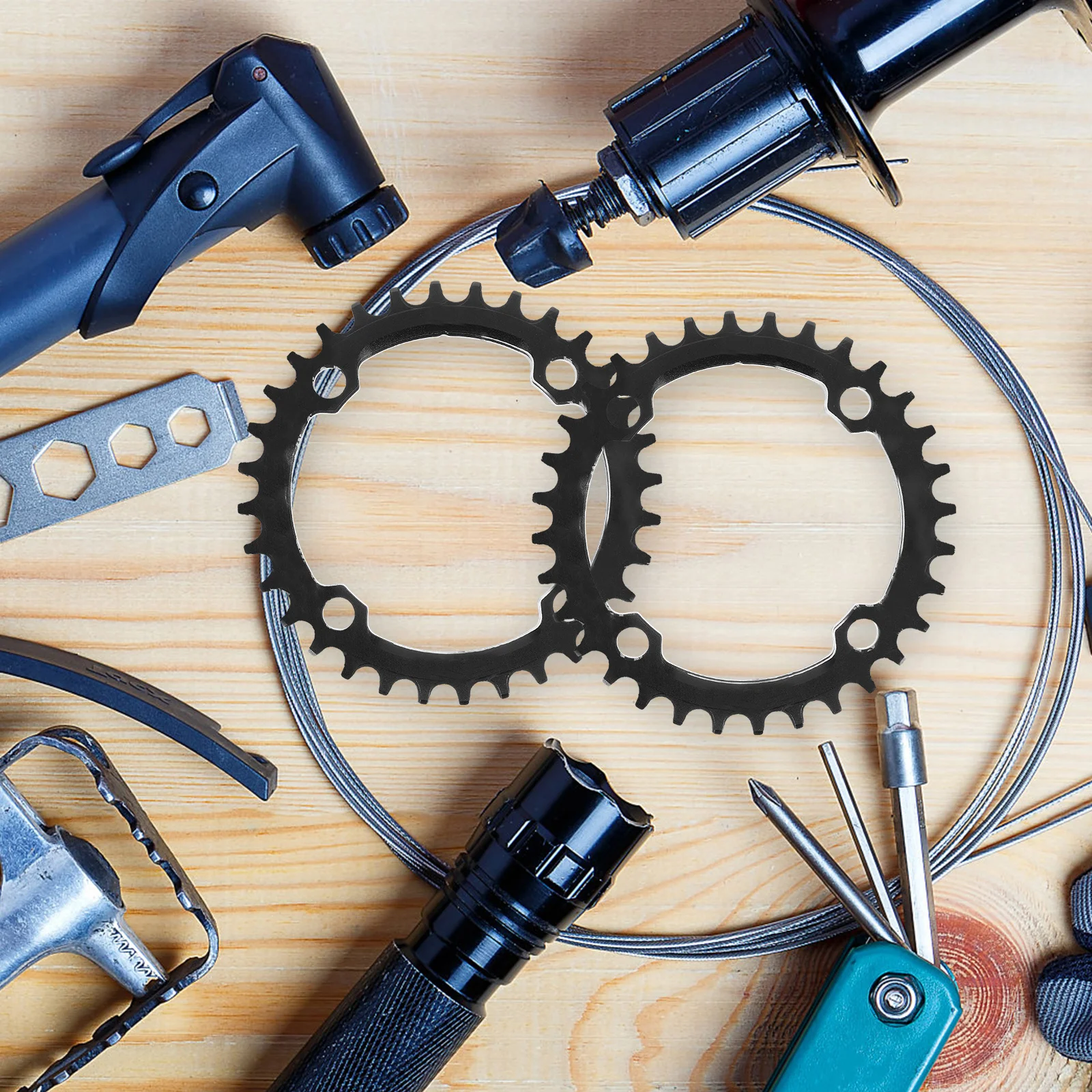 

Narrow Wide Single Chain Ring 32T Aluminum Alloy Stylish Classy Appearance Bicycle Enthusiasts Gear Improvement