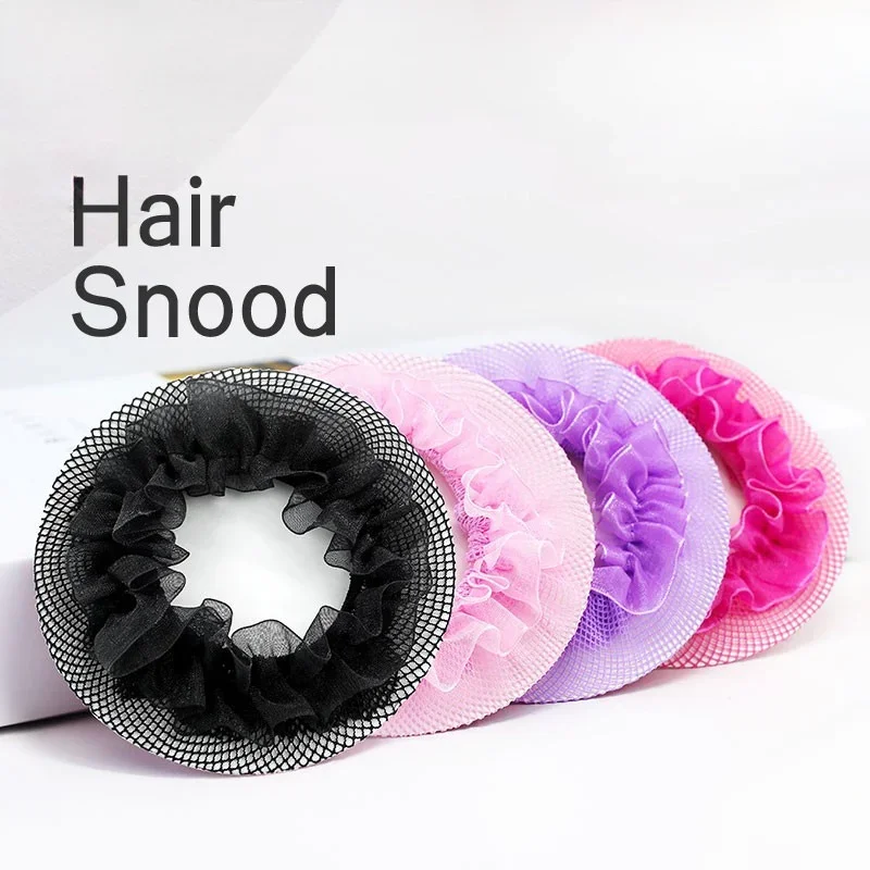 Girl Women Bun Cover Snood Hair Net Nets Latin Ballet Dance Skating Hair Accessories