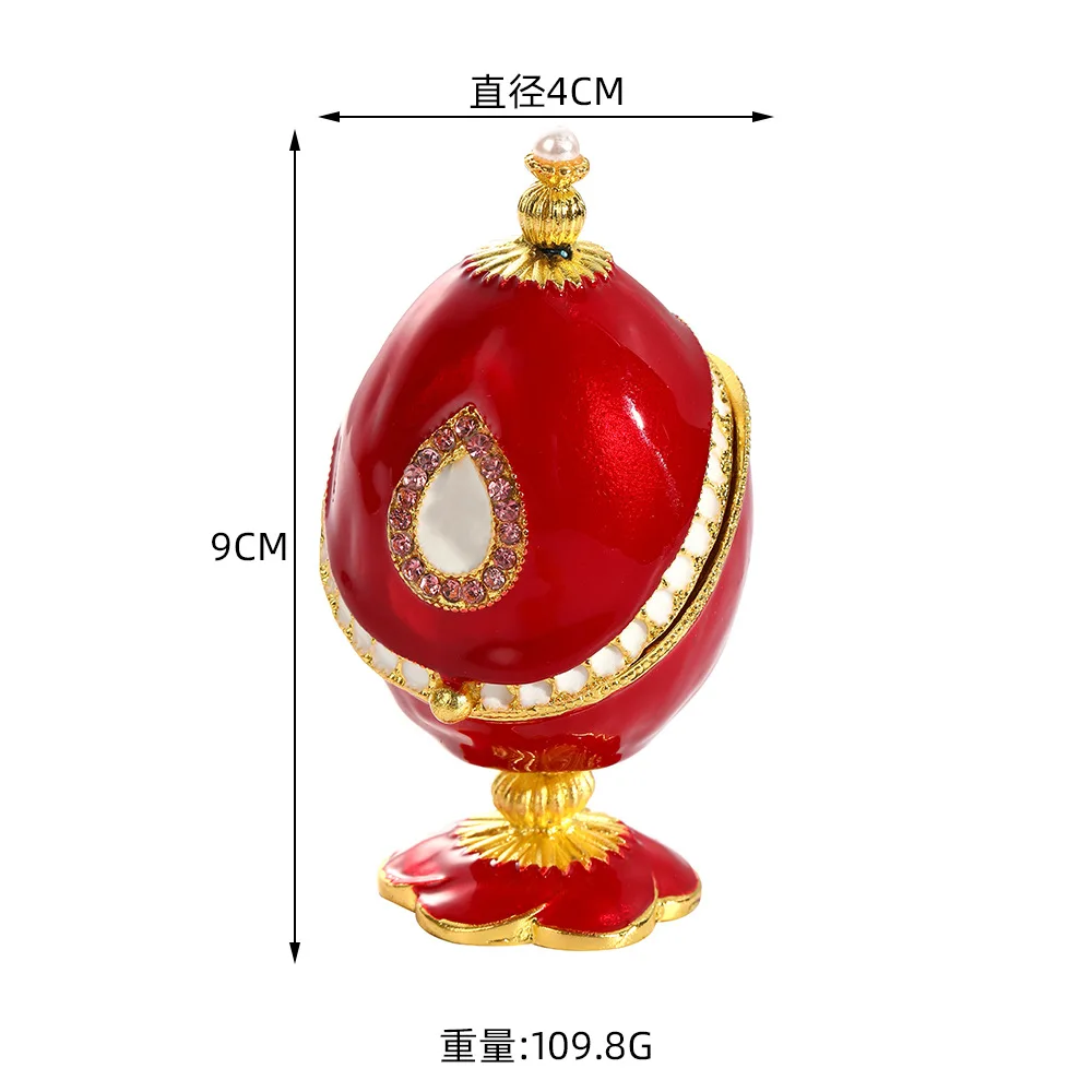 Luxury oval Jewelry box Creative Metal Trinket jewelry Storage Box For Girls Women Tabletop Decoration Jewelry box