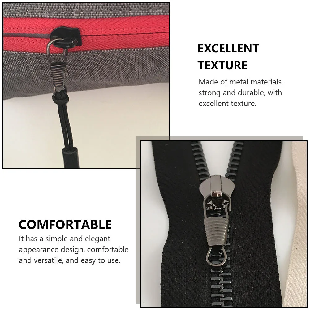 

20Pcs Zipper Head Detachable Pull Tab for Bags Coats Suitcases Easy Install Strong Zinc Alloy Zipper Pulls Replacement Parts