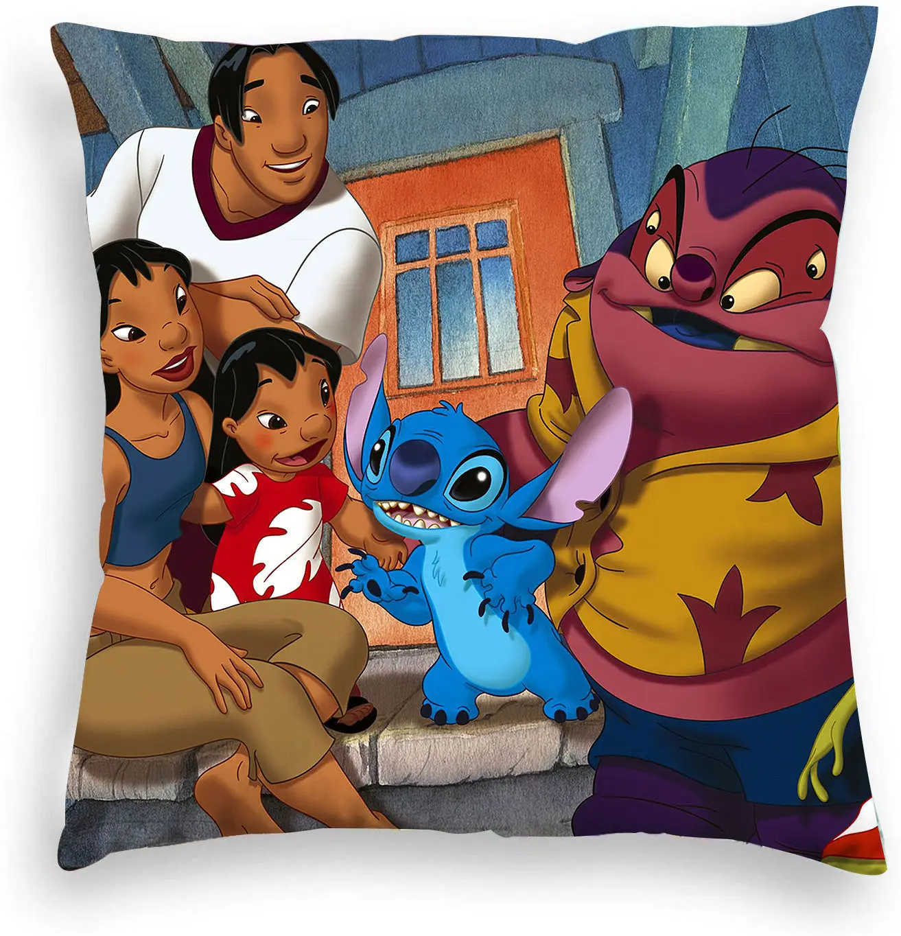 Disney Stitch 45x45cm  Cushion Cover Plush Toys  Pillowcase Anime Kawaii Pillow Cases Home Decoration  birthday gifts