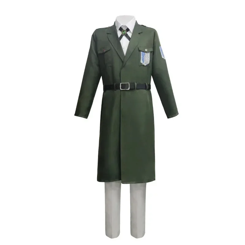 Anime Attack on Titan Marley Military Levi Eren Pieck Finger Cospaly Costume Officer Scout Regiment Coat Halloween Shirt Pants