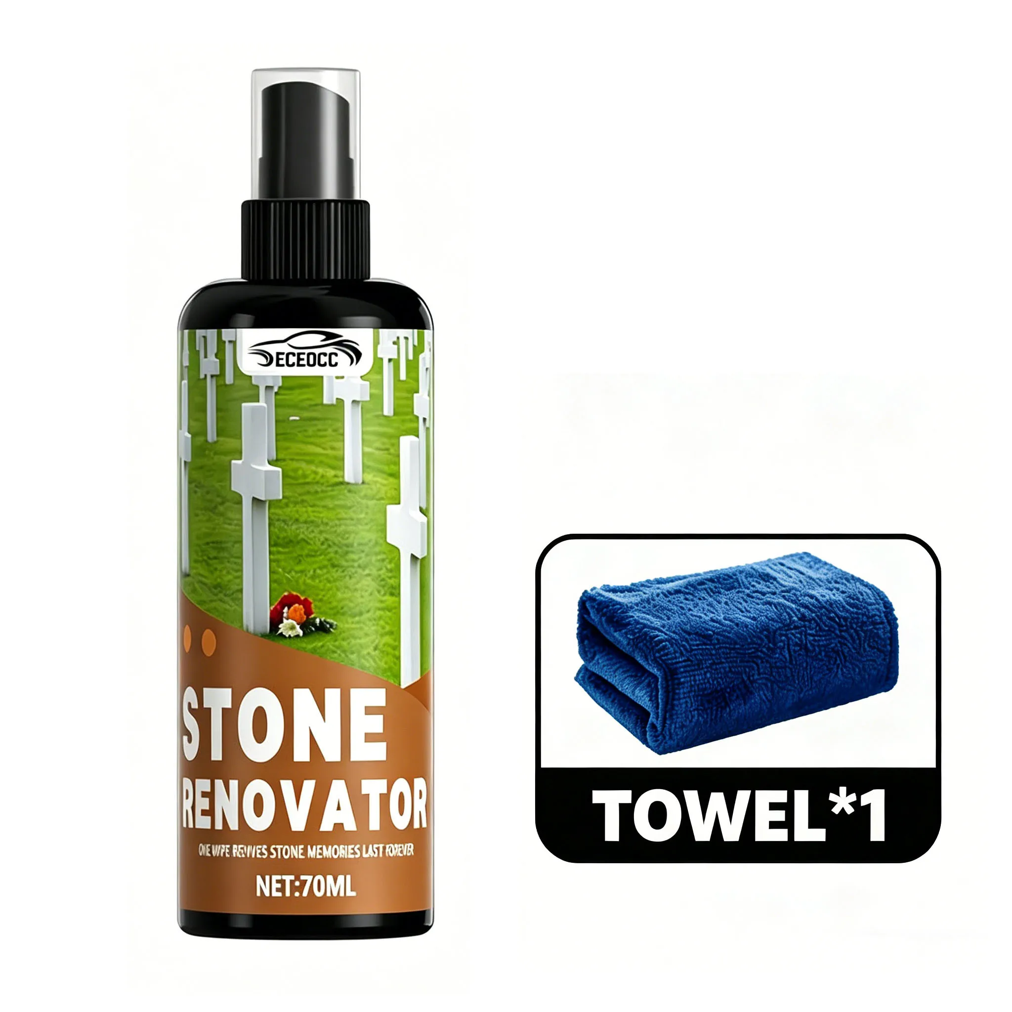 Efficient Stone Surface Refurbish Cleaner, Deep Decontamination, Old Stone Brightening & Restoration Agent