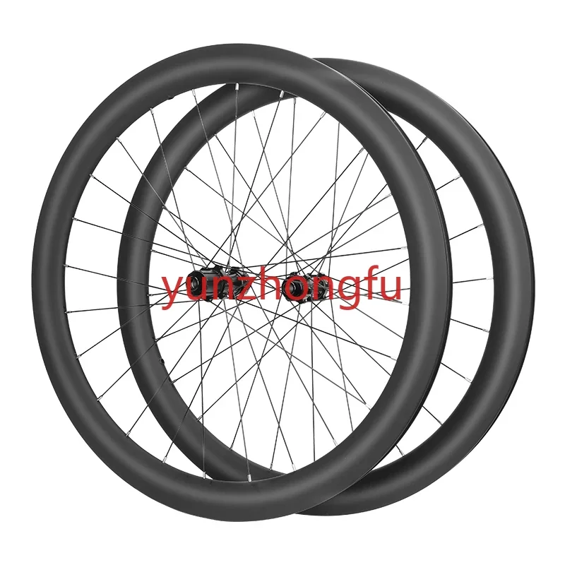 Carbon Fiber Road Bicycle Wheelset Disc Brake Barrel Shaft 700C Bicycle High Frame Opening Carbon Knife Hub 38/50/60mm