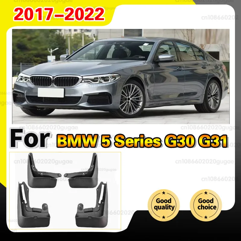 Front Rear 2018 2019 4Pcs Molded TPO Mud Flaps For BMW 5 Series G30 G31 Sedan Saloon Touring 2017 - 2022 Splash Guards Mudguards