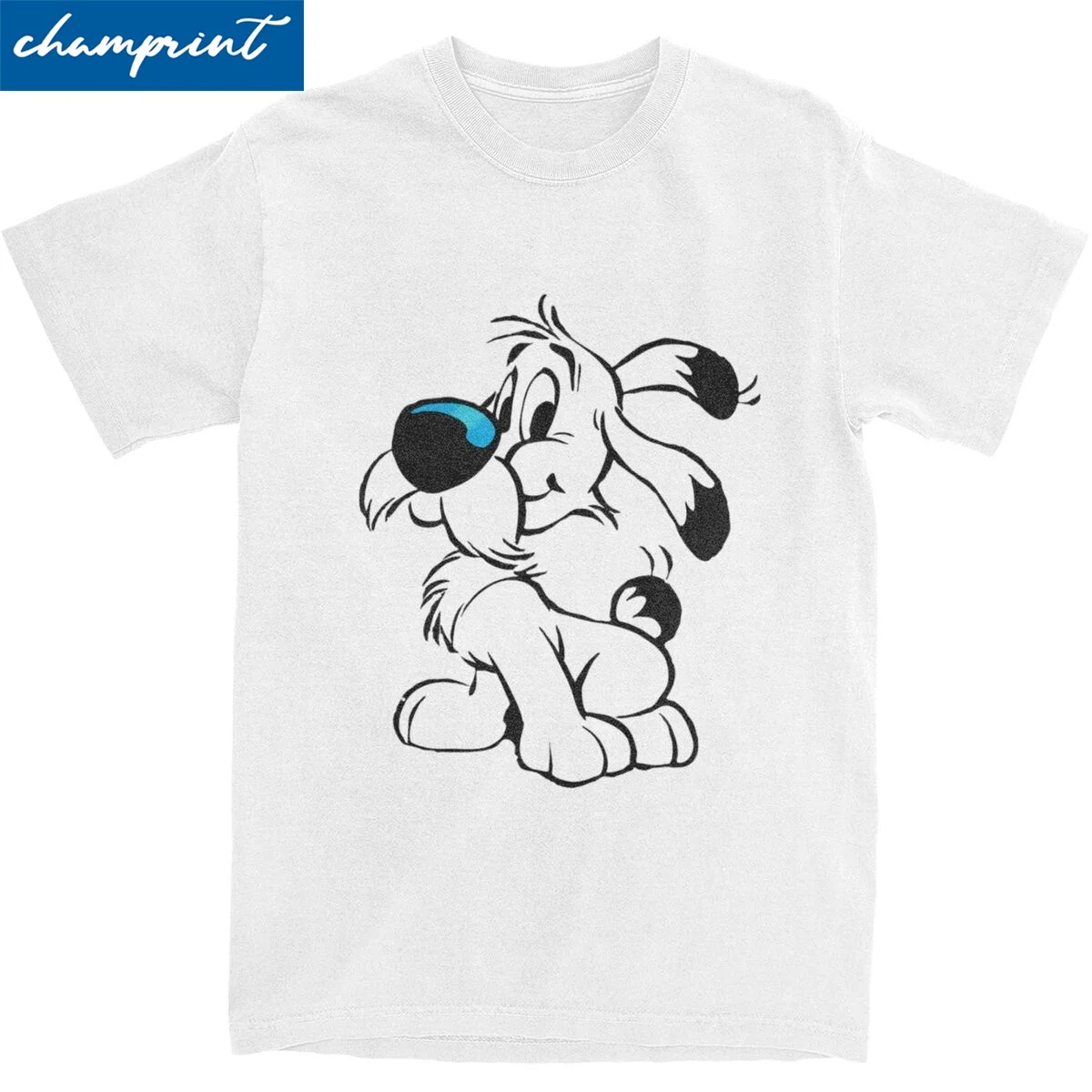 Kawaii Asterix And Obelix T-Shirt Men Cotton Short Sleeve Dogmatix Idefix Ideafix Obelix Dog Crewneck Summer Tops