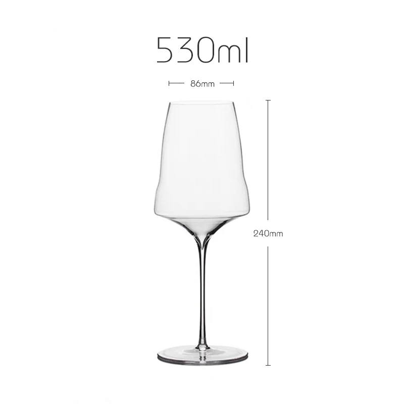 ZHUOJI Luxuriöses, hochwertiges Kristall-Weinglas im Josephinen-Stil, 0,5 mm, extrem dünn, handgefertigt, makelloser Champagnerbecher 4