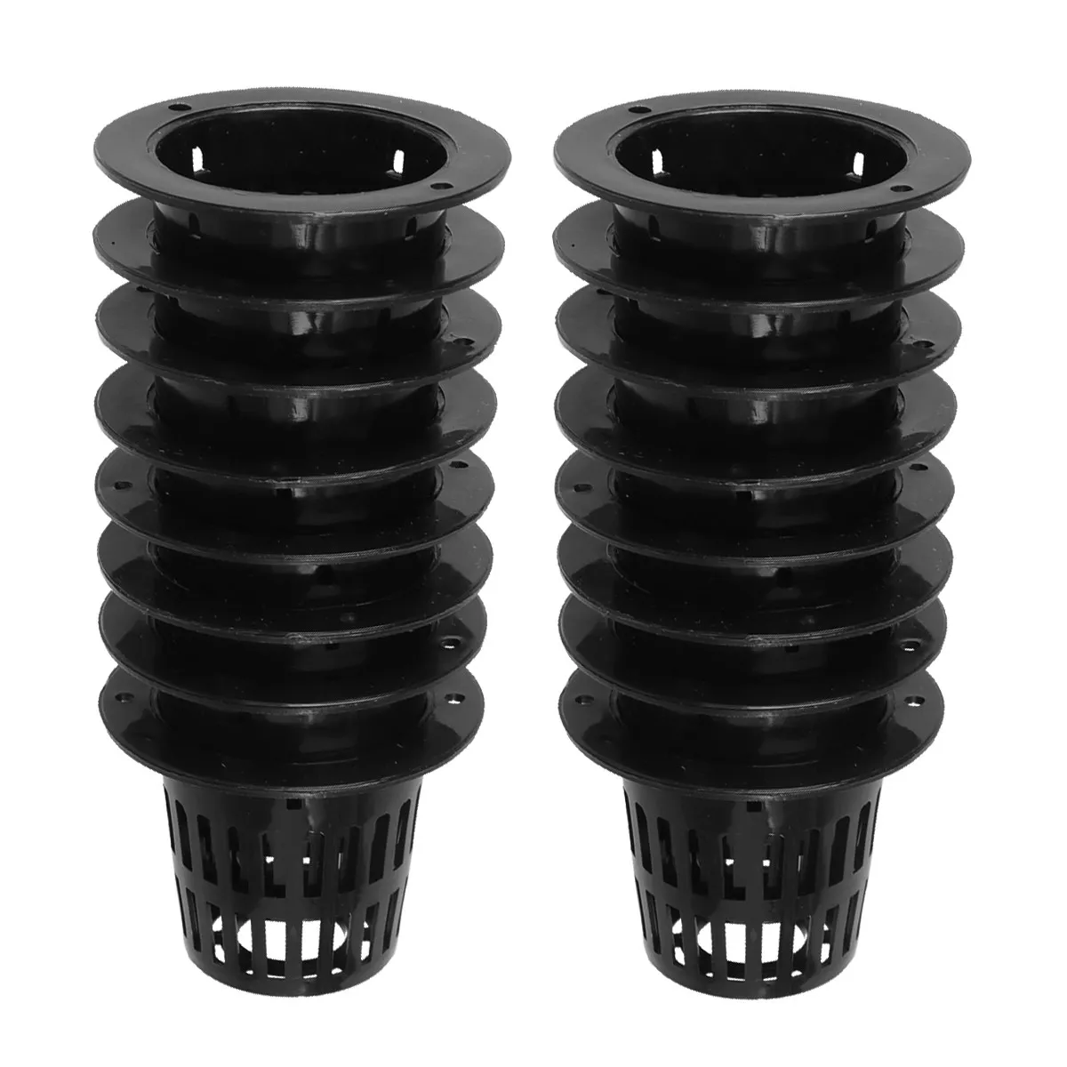 50Pcs Resistant Plant Net Pots Hydroponic Plant Basket For Balcony Garden 42MM Slotted Mesh Design Aeration Drainage