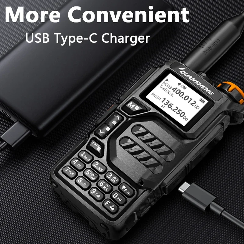 Quansheng UV-K5 Walkie Talkie 50-600MHz Radio 5W UHF VHF NOAA Scrambler /DTMF Wireless Frequency Copy UV-K58 UV-K6 Two Way Radio