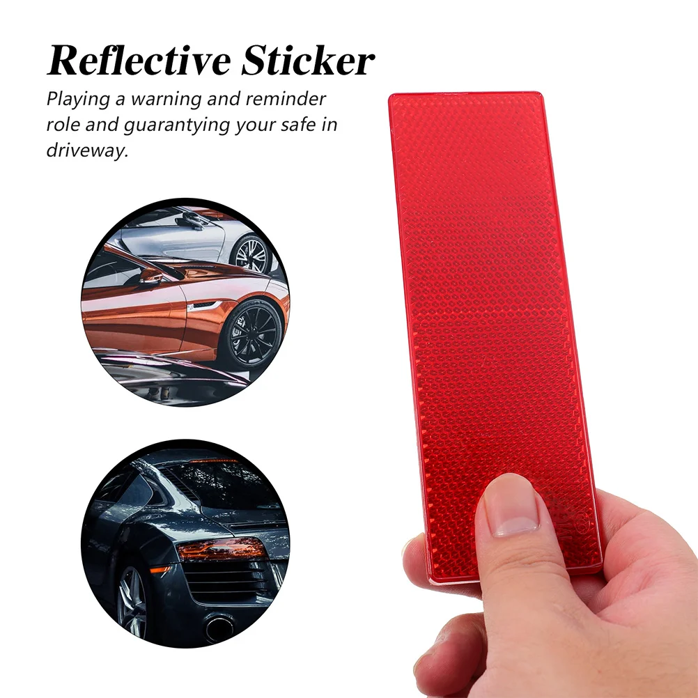 

12Pcs Car Reflectors Universal Plastic Auto Reflective Stickers Strong Adhesive Vehicle Rear Marker Lamp Night Safety
