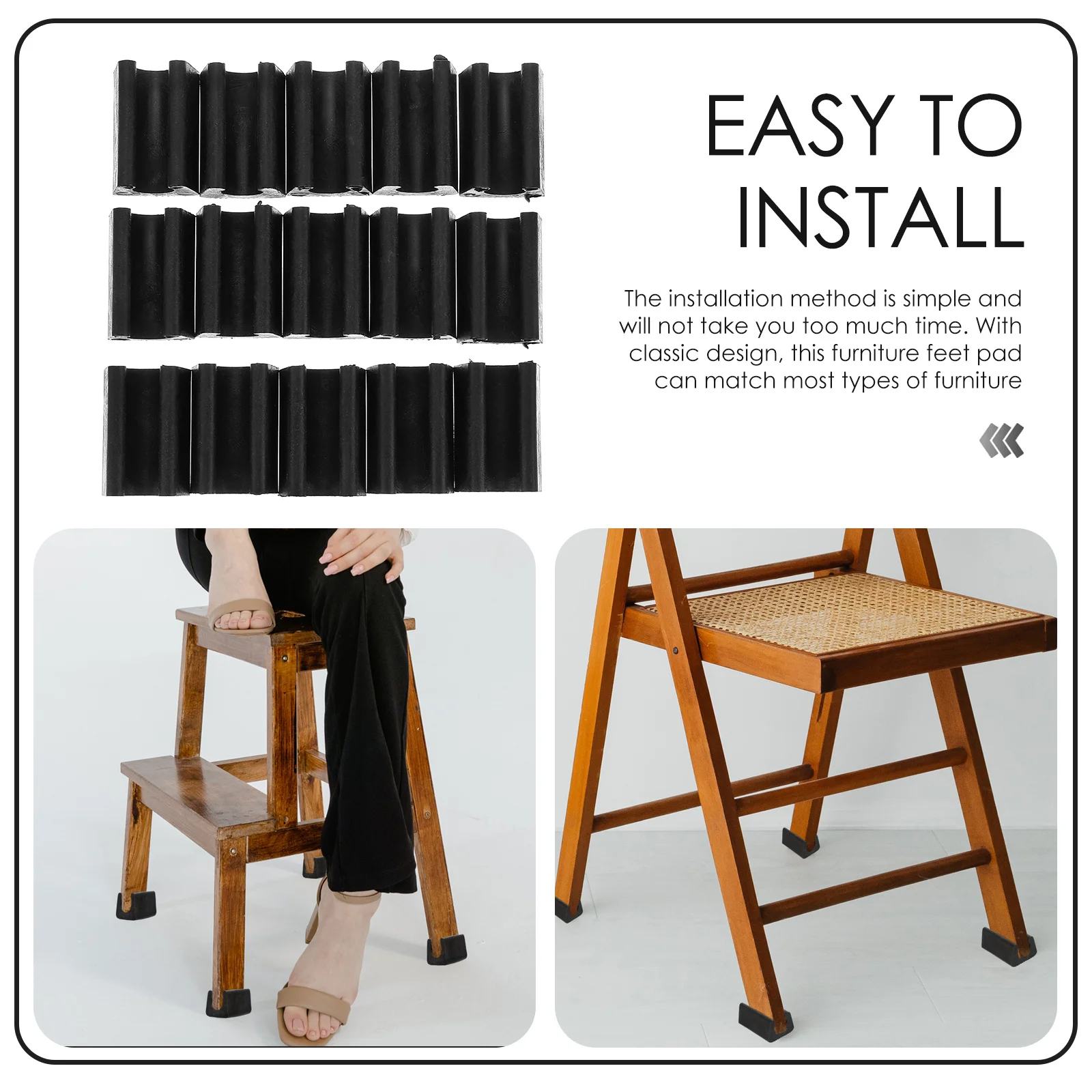 

100Pcs Furniture Feet Pads Plastic Chair Leg Caps Non Slip Floor Protectors for Home Decor Chair Feet Clip Furniture Accessories