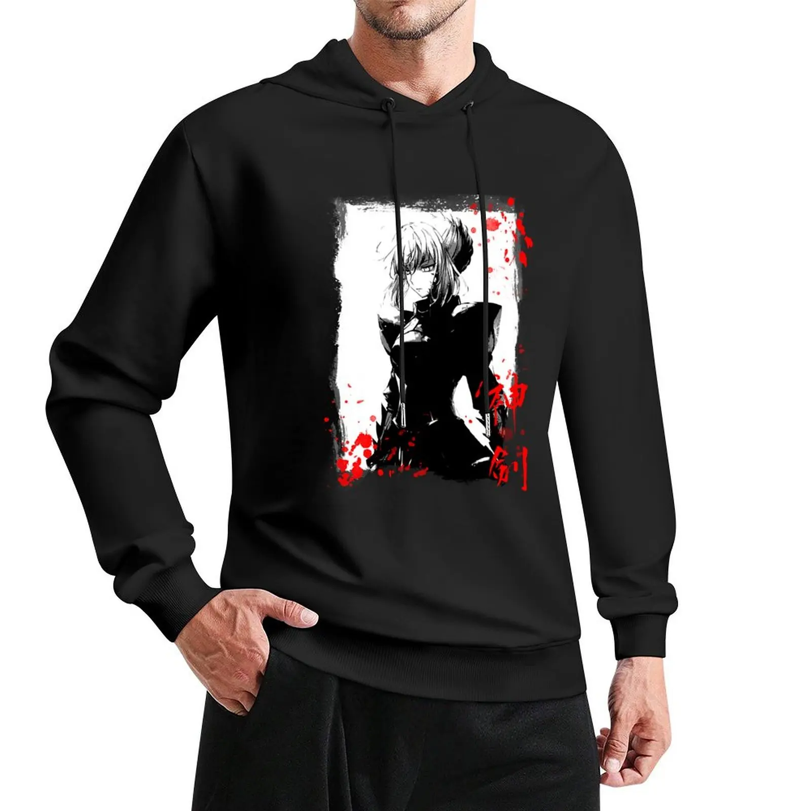 Fate - Saber Pullover Hoodie mens clothing anime clothing men wear winter clothes anime hoodie