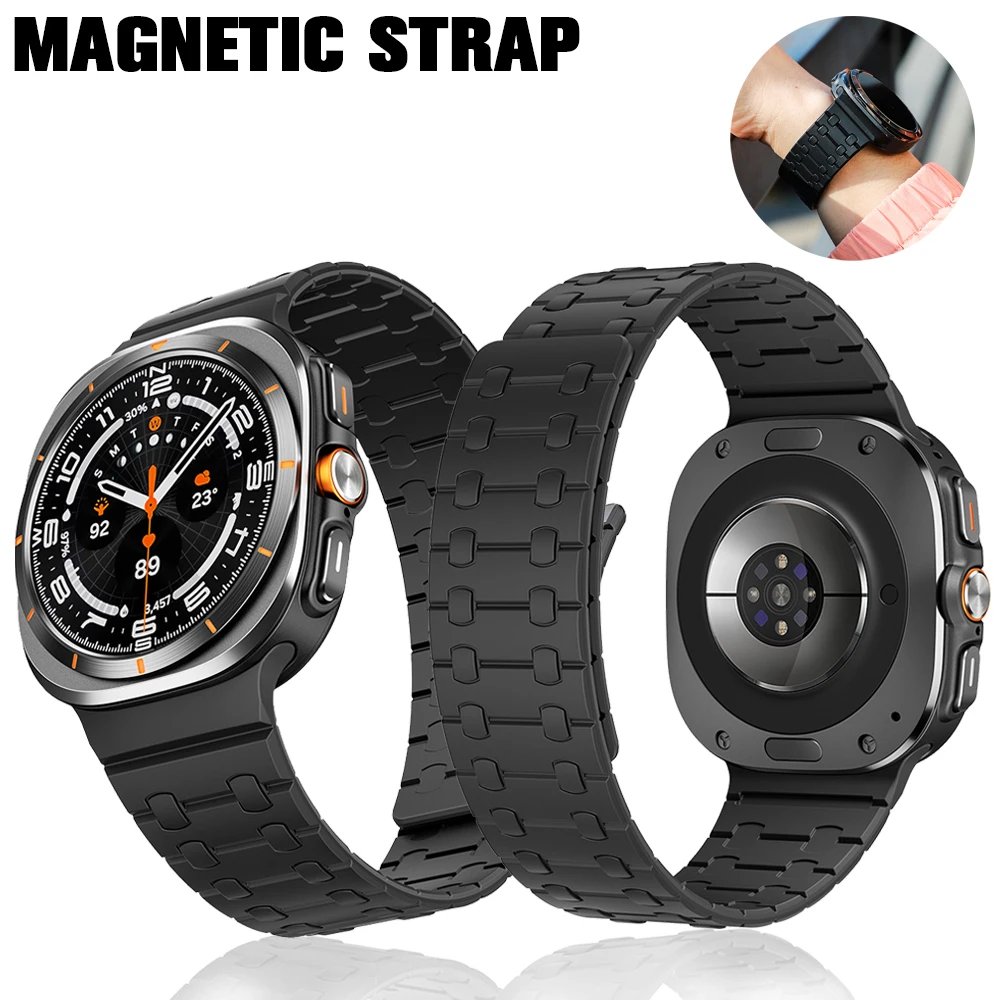

Magnetic Silicone Strap for Samsung Galaxy Watch Ultra 7 47mm Sports Band for GALAXY WATCH 47MM Ultra 7 Quick Release Bracelet