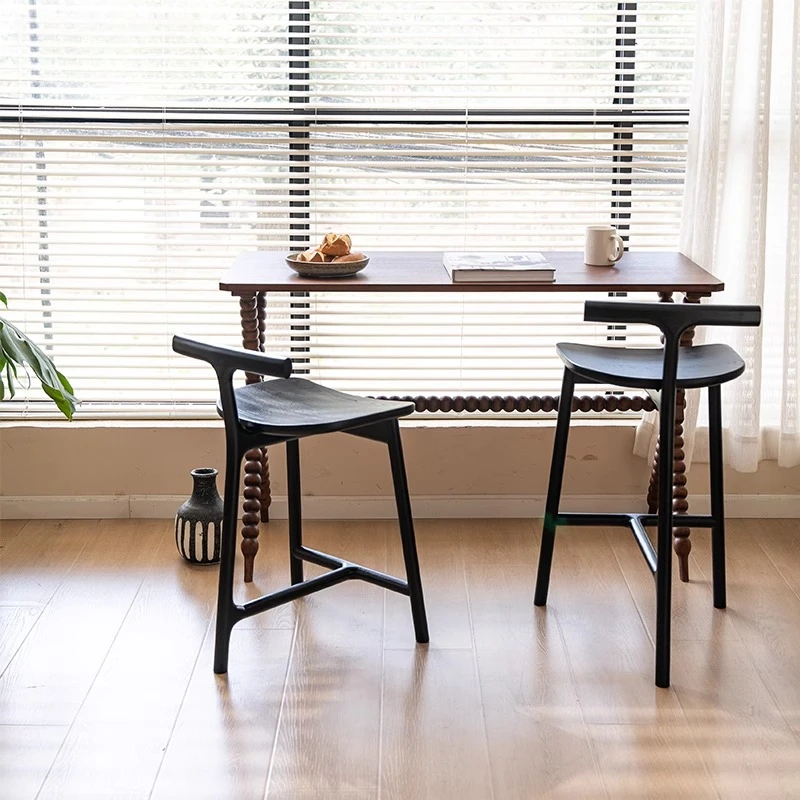 

Дизайнерские высокие стулья из массива дерева в скандинавском стиле для кухонного острова, вечеринок, эргономичные, для макияжа, ресепшена, табуреты, мебель для кухни