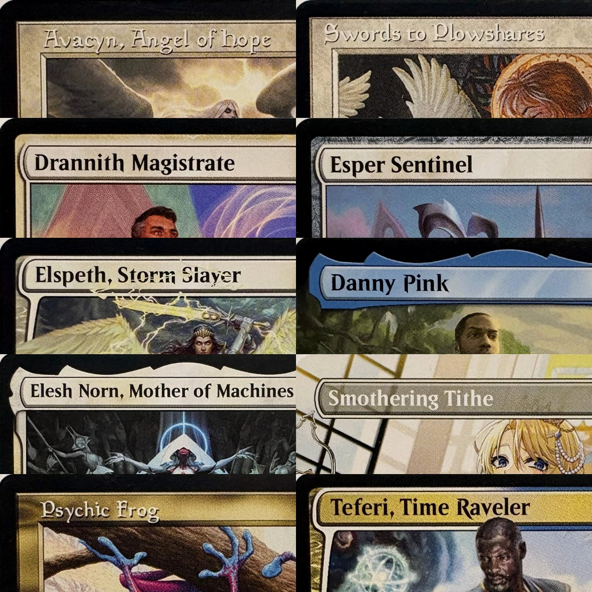 LK7 Commander's Plate Drannith Magistrate Esper Sentinel Smothering Tithe High-Quality TCG Proxy Cards (Black-Core)