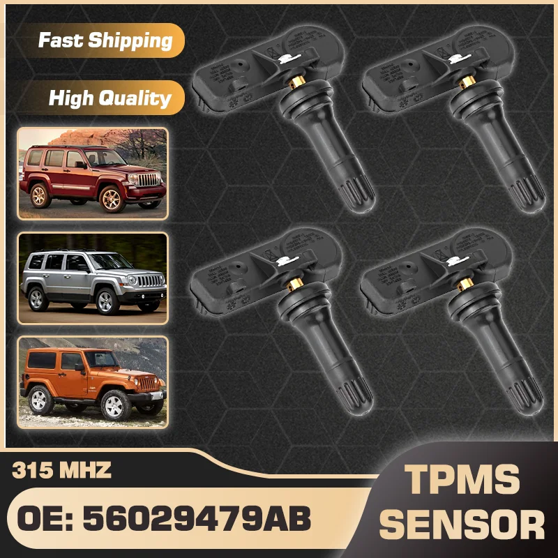 TPMS Tire Pressure Sensor 56029479AB For Jeep Liberty 2005-2012 Jeep Patriot 2007-2012 Jeep Wrangler 2007-2008 2011-2012 315 MHz