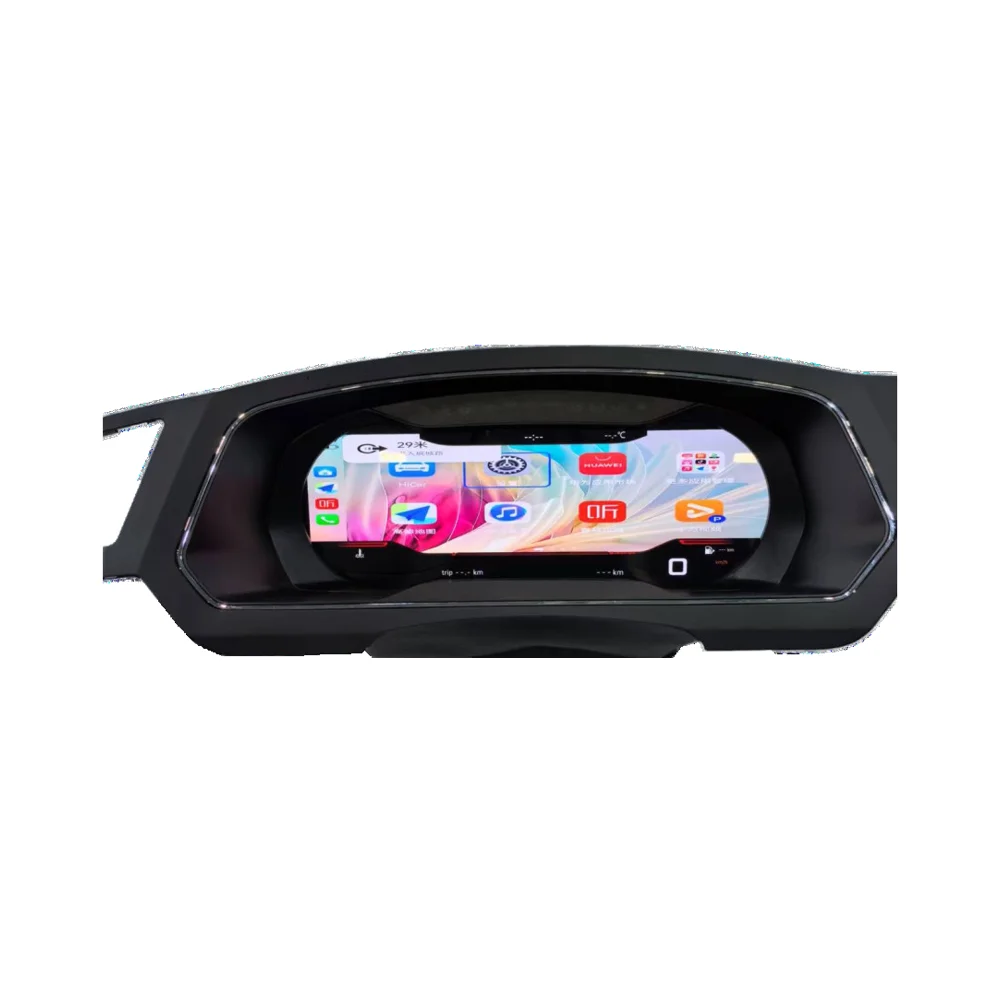 Upgrade Linux Dashboard LCD Digital Speedometer Panel For Volkswagen VW Tiguan L MK2 2016-2022 New For Auto Meter