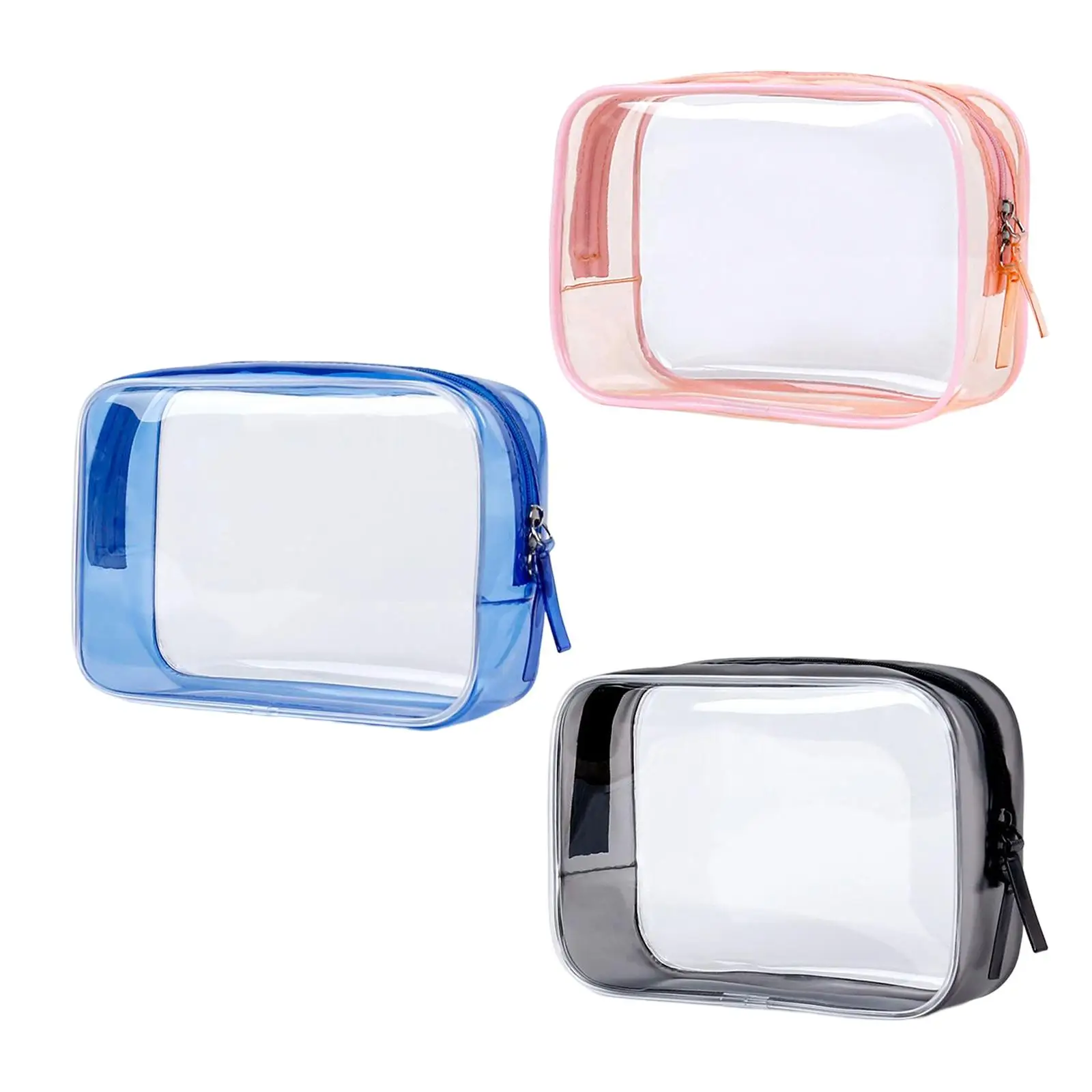 Clear Makeup Bag with Zipper Cosmetic Case Transparent Cosmetic Bag Toiletry Bag