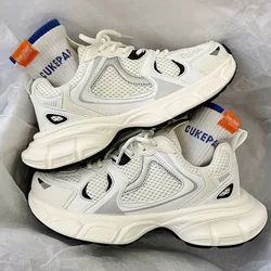 2024 Spring and Summer Men's Shoes Thick soled Mesh Breathable Casual Shoes Lightweight Anti slip Wear resistant Sports Shoes