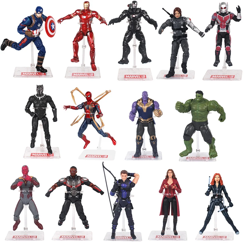 Hasbro Marvel Legends Action Figure Internacional Thor IRonman Spiderman Capitão Americano Pantera Negra Hulk Thanos com Suporte