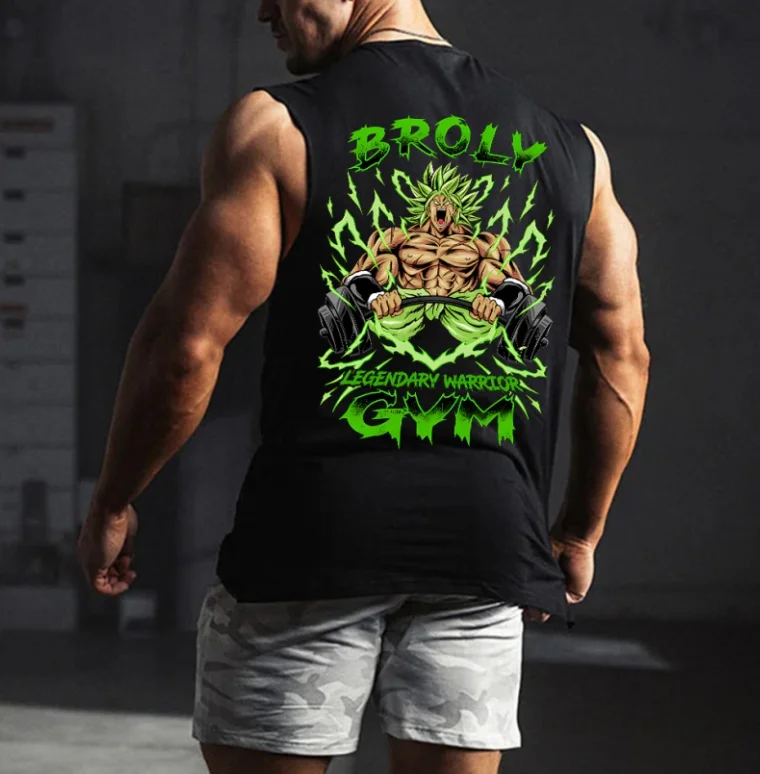 Gilet senza maniche da uomo con stampe di personaggi Dragon Ball, anime retrò, abbigliamento da strada, abbigliamento quotidiano, gilet da palestra