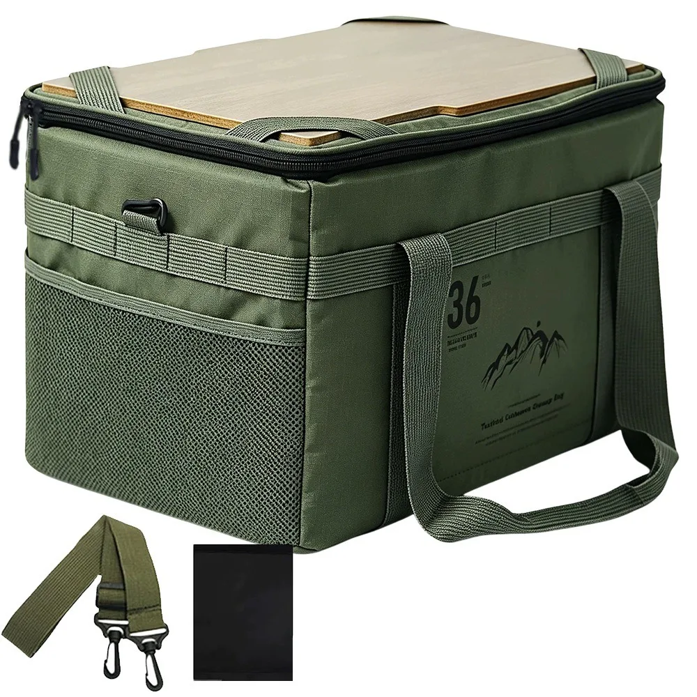 Taktische Campingtasche 36L Küchenorganizer mit Tischplatte Grün