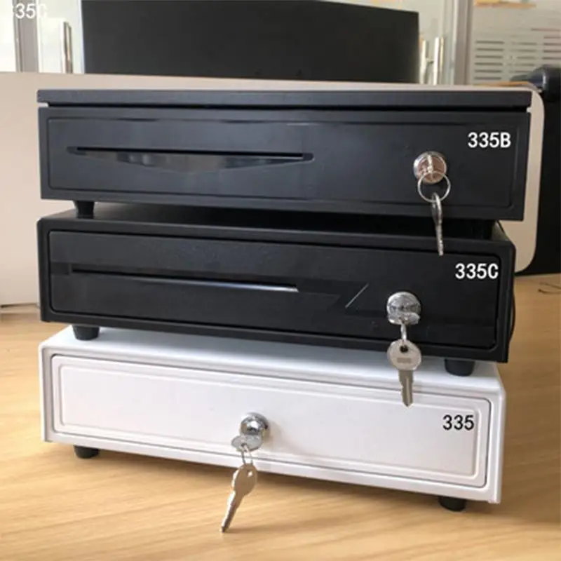 

Съемный ящик для наличных денег с ключом RJ11, трехступенчатый замок, 5 сеток для монет + 4 лотка для купюр с зажимом, классифицирующий органайзер для супермаркета