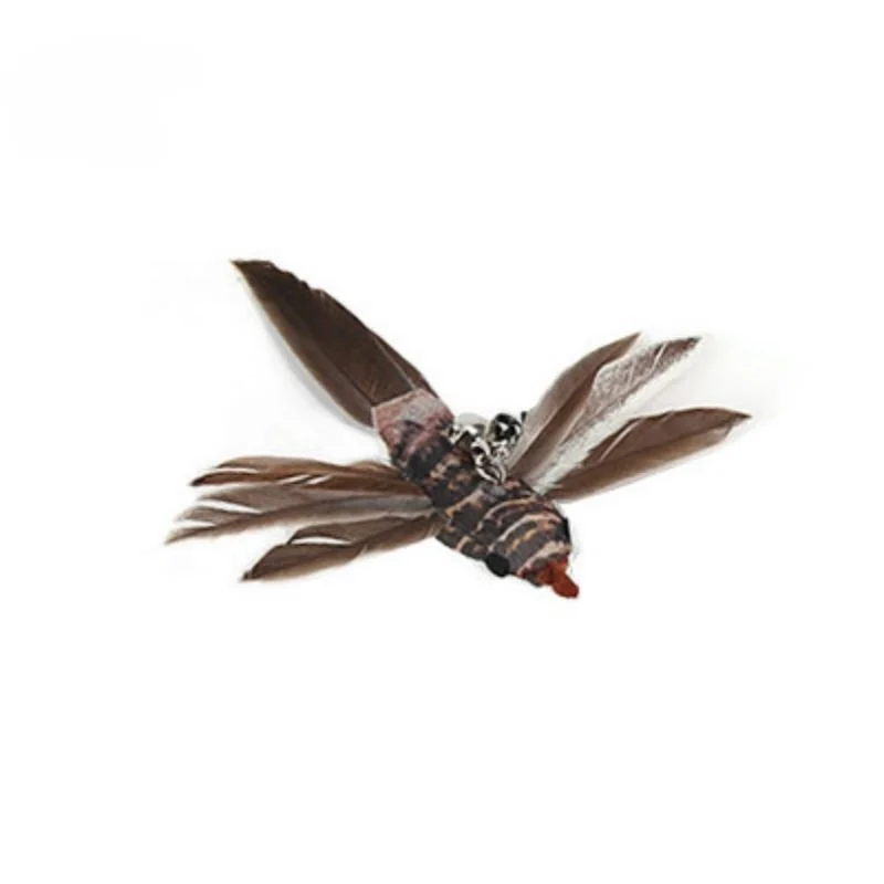Handfreier Vogel-/Feder-Katzenstab mit Glocke, leistungsstarker Saugnapf, interaktives Spielzeug für Katzen, Kätzchen, Jagd, Übungen, Haustierprodukte