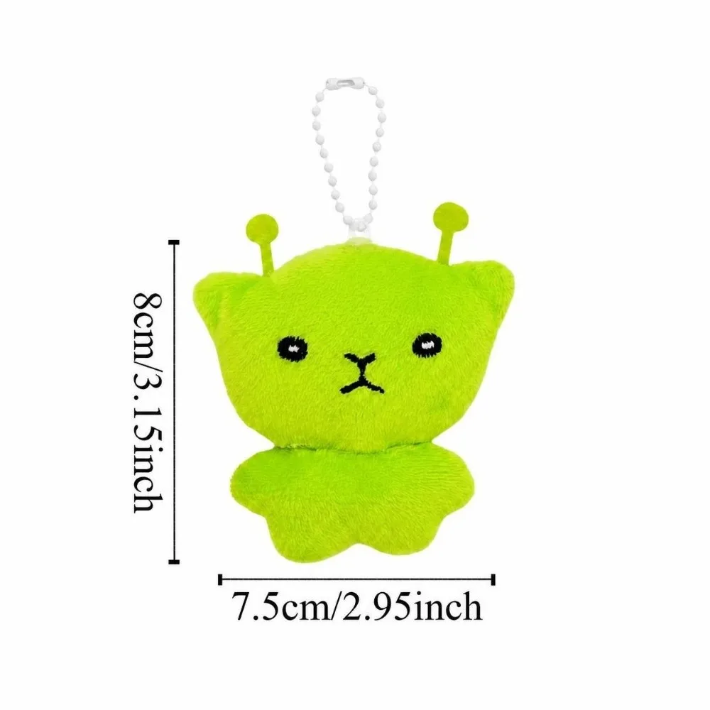 Cartoon-Plüsch-Rucksackanhänger, Mini-Handyband, Kawaii-Stil, süßer Stern-Alien-Katzen-Schlüsselanhänger, Taschendekoration – Detail 1