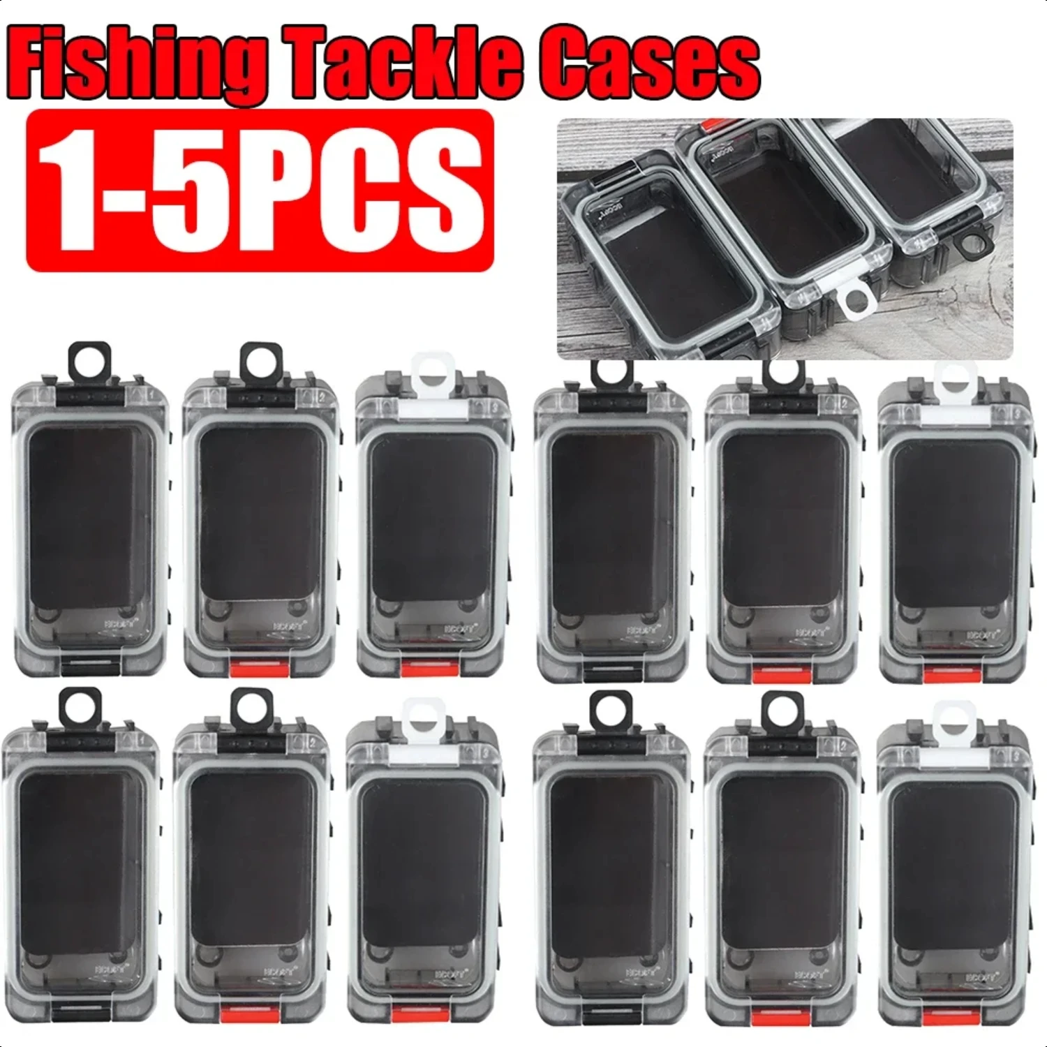 1-5PCS Fishing Tackle Case DIY Fishing Bait  Case Double-layer Multifunctional Fishing Gear Accessories Pesca Tools