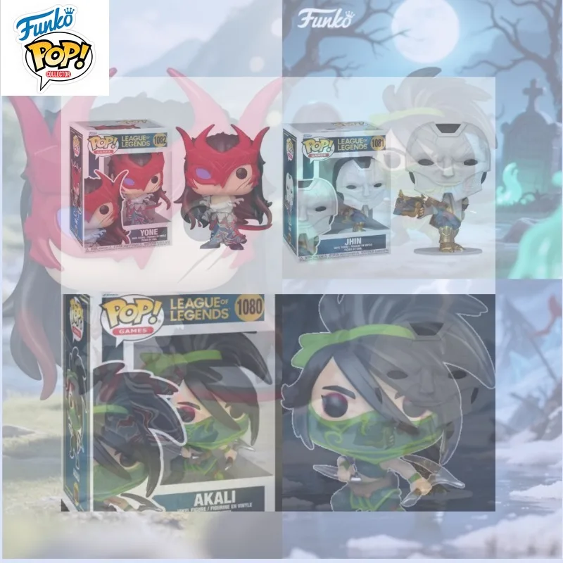 

New in Stock FUNKO POP Original League of Legends Akali Drama Master Jin Yongenke Action Figure Model Collection Holiday Gifts