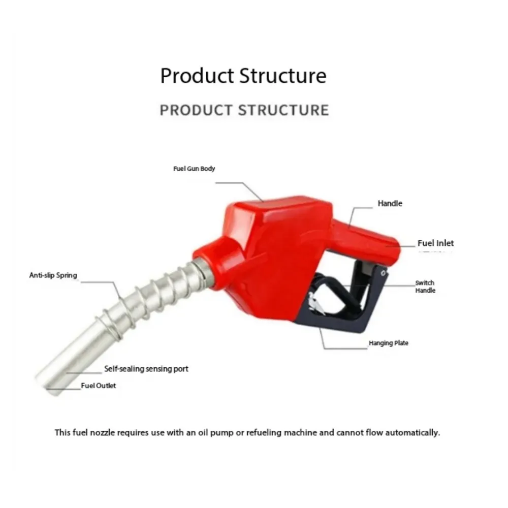Pistol Dispenser Automatic Shut-Off Fuel Petrol Diesel Oil Filling Gun Aluminum Alloy Refilling Nozzle 11A