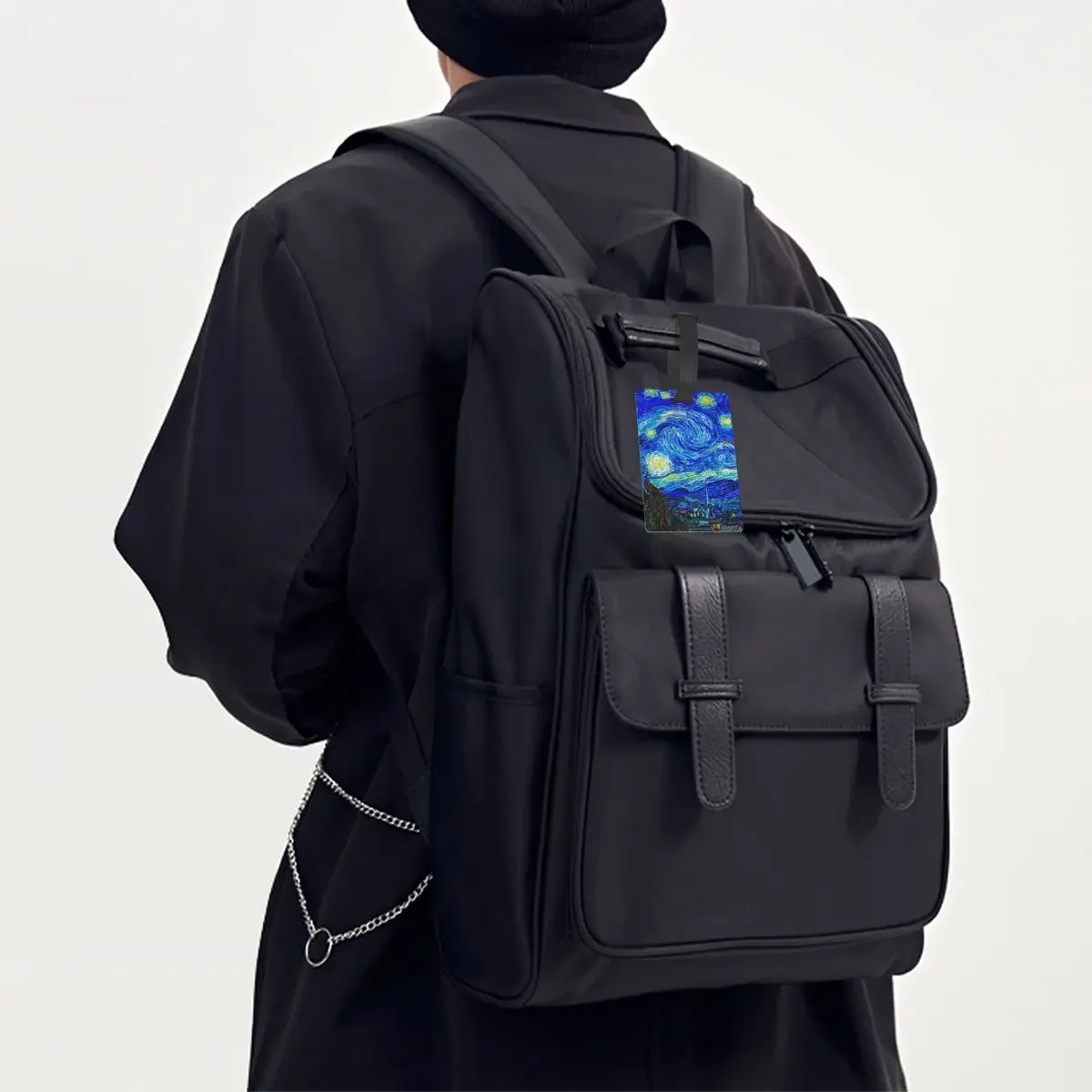 Zawieszki do bagażu Starlight Night Van Gogh Akcesoria do walizek Podróżne zawieszki do bagażu z PVC Przenośny uchwyt na etykiety ID Imię Adres