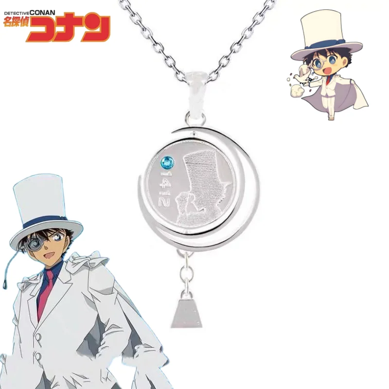 Detektiv Conan Kid der Phantomdieb Anime Peripheriegeräte Persönlichkeit Hübsche Halskette Kreativer Anhänger Schlüsselbeinkette Ornament