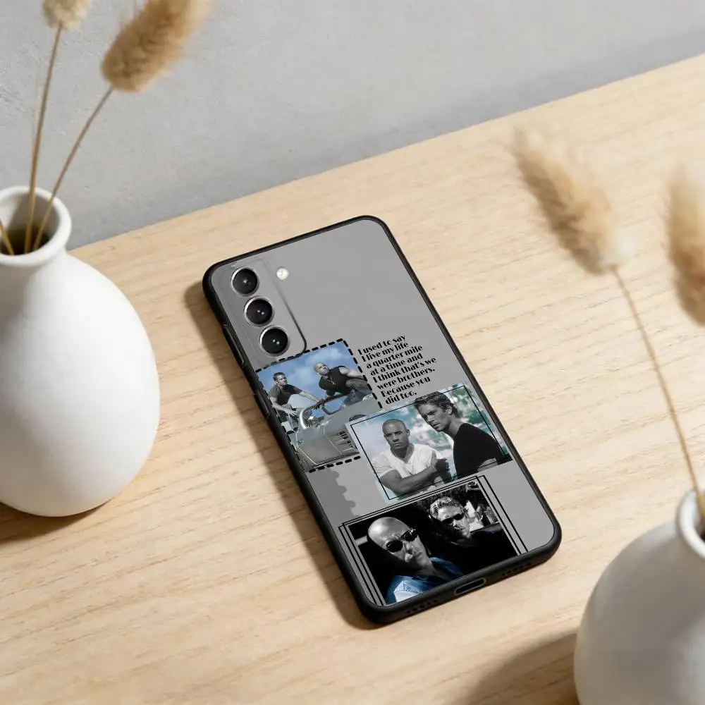 حافظة هاتف F-Fast and F-Furious Moive لهاتف سامسونج S25,24,23,22,30,21,10,9,Ultra,Plus,Lite,FE,4,5G حافظة سوداء ناعمة