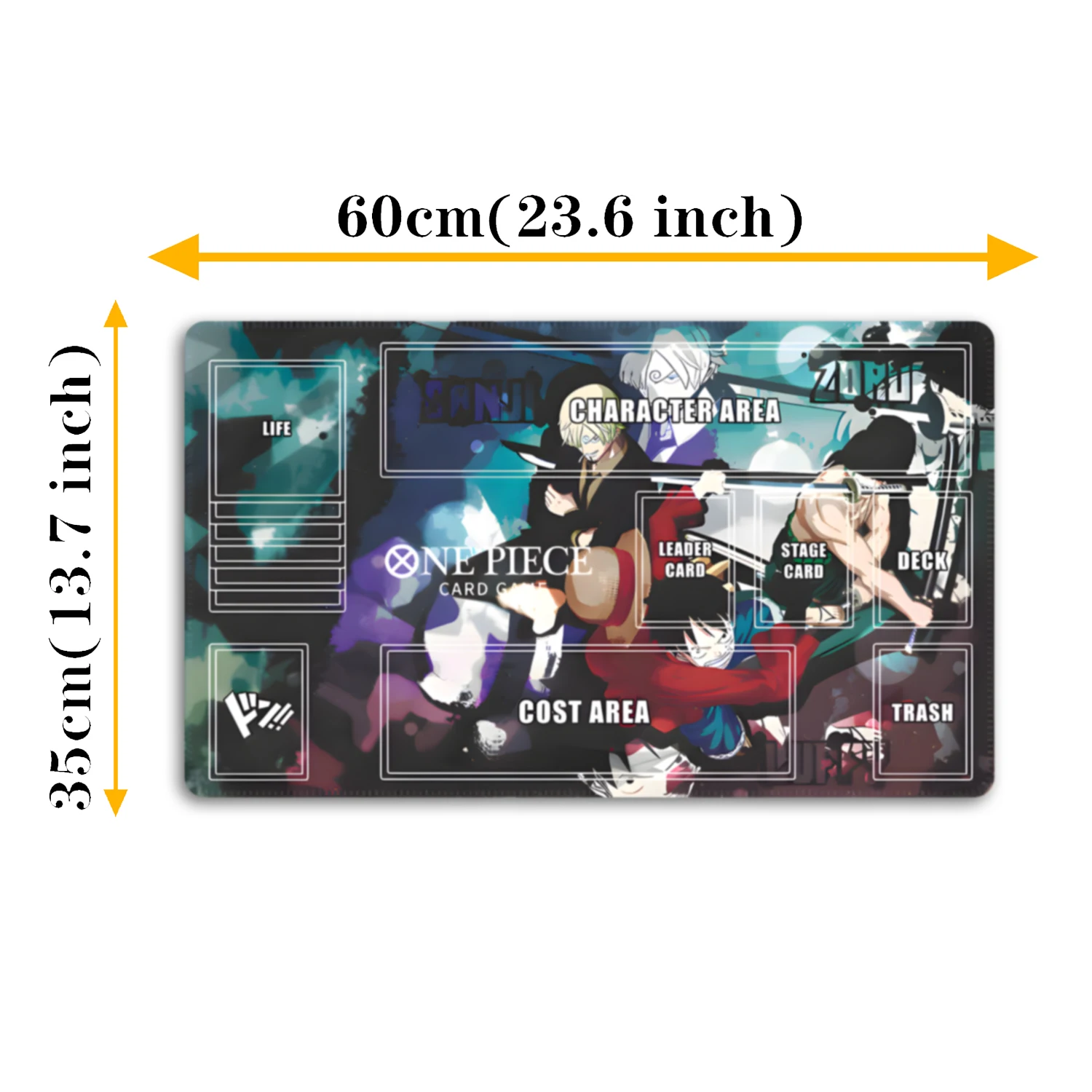 

Anime One Piece Collection Card Trading Game Battle Playmat Luffy Sanji Nami TCG Game Cards Playmat for Christmas Gift