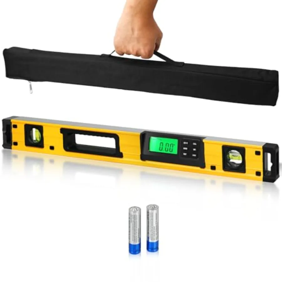 

24 Inch Smart Digital Level LCD Screen Magnetic Electronic Level Tool with Batteries and Case IP54 Dust and Waterproof Digital
